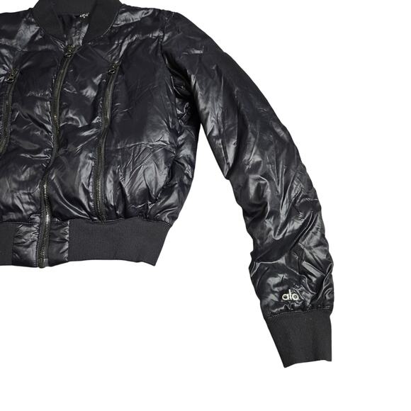 Alo Off Duty Black Women's Bomber Jacket Size: S - Picture 3 of 6